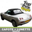 Capote auto Fiat Barchetta cabriolet en Vinyle avec lunette arri&egrave;re en PVC
