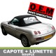 Capote auto OEM Fiat Barchetta cabriolet en Vinyle origine Fiat avec lunette arrière en PVC montée sur ZIP