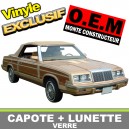 Capote Chrysler Le Baron en Vinyle avec lunette verre