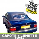 Capote auto Rover 214 cabriolet en Vinyle avec lunette arri&egrave;re en PVC