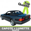Capote auto Mercedes 320 SL cabriolet type R129 en Alpaga Sonnenland, lunette PVC