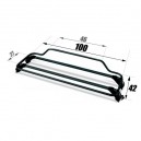 Porte-bagages finition noir Riviera - 100x42cm