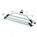 Porte-bagages finition inox Riviera - 100x42cm
