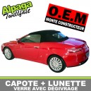 Capotes auto Alfa Romeo Brera Spider cabriolet en Alpaga Twillfast avec lunette arriere en verre avec d&eacute;givrage