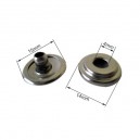 Bouton pression durable femelle laiton nickel&eacute; pour toile (lot de 10)