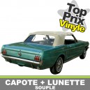 Capote auto Ford Mustang cabriolet en vinyle avec lunette arriere en PVC