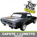 Capote auto Ford Mustang cabriolet en vinyle avec lunette arriere en PVC