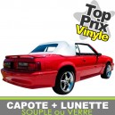 Capote auto Ford Mustang cabriolet en vinyle avec lunette arriere en verre