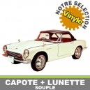 Capote auto Honda S500 cabriolet en vinyle avec lunette arri&egrave;re en PVC