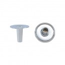 Rivet tubulaire &Oslash;12.5mm en laiton nickel&eacute; - Lot de 10