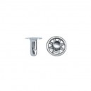Rivet tubulaire &Oslash;7mm en laiton nickel&eacute; - Lot de 10