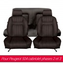Garnitures de sièges avant et arrière pour Peugeot 504 cabriolet