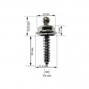 Bouton Tenax vis t&ocirc;le 4x16mm